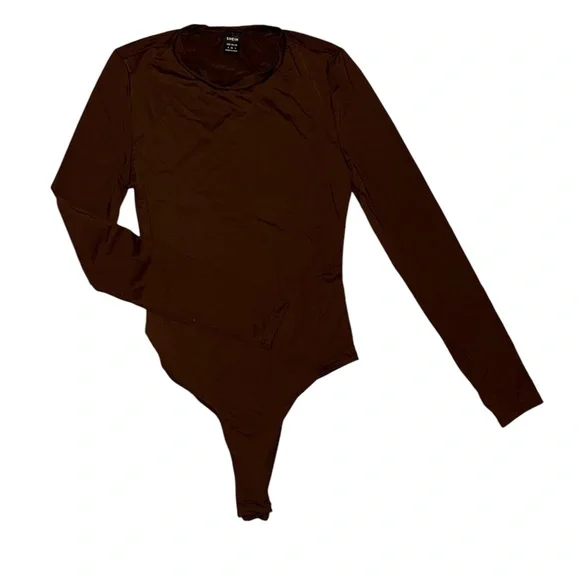 🤎 NWOT! Dark Brown Stretchy Bodysuit - Picture 6 of 6